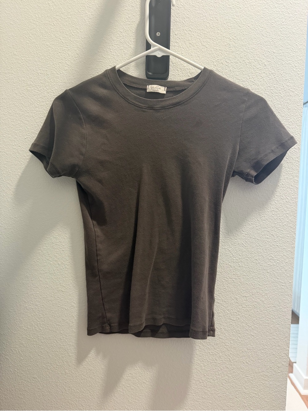 Brandy Melville Brown Slim Short-Sleeve Crew Tee